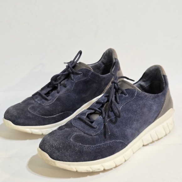Naot Shoes - Naot Apollo Sneakers Womens 8 Navy Blue Suede Leather Lace Up Walking Shoes READ